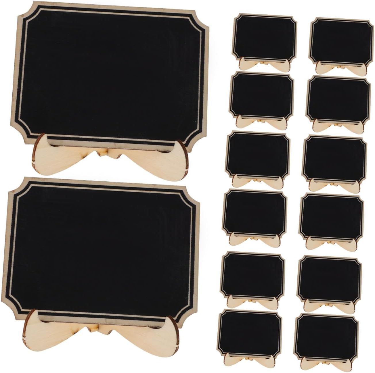 Ciieeo 20pcs Small Mini Chalkboard Signs Decorative Message Boards Round Corners Erasable Blackboards for Restaurant Coffee Shop Home Décor