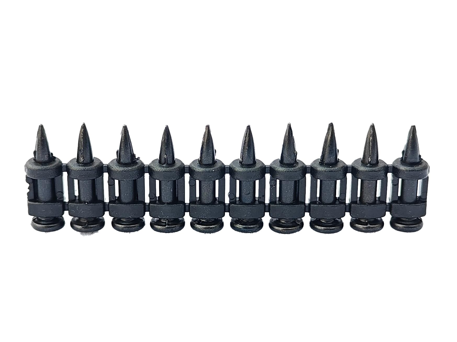 FVSCM 3/4" Collated Concrete Nails, .115" Shank Black Pins for Fastening Metal Framing to Concrete or Steel by Gas Acutated Tools, 1000pcs/pack