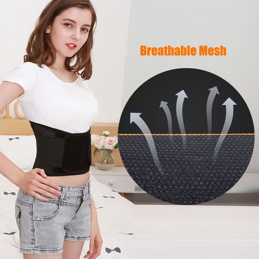 Cinturón de soporte para la espalda para hombres y mujeres Soporte para la espalda Brace Malla transpirable Cintura ajustable Cinturón de soporte lumbar para aliviar el dolor en la parte inf