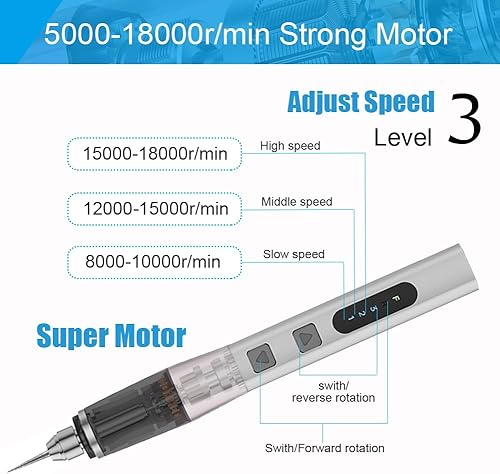 Miniatura 3 de Bolígrafo de grabado eléctrico inalámbrico, bolígrafo grabador, máquinas de herramientas de grabado con base de carga, 30 puntos, bolígrafo de