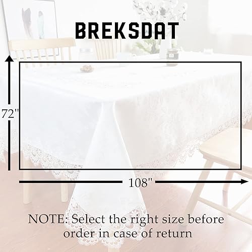 Miniatura 5 de Manteles para mesas rectangulares de encaje, decoración elegante para comedor, hogar, vacaciones, fiesta, cocina, Pascua, Navidad, boda, casa de