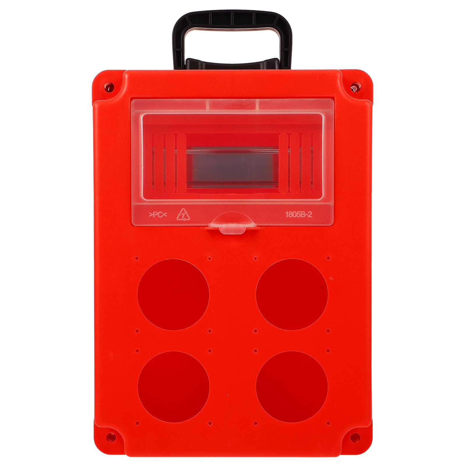 Caja de Protección de Distribución de Plástico Rojo | Caja de Interruptores, Uso en Casas, Acabado Moderno, Resistente y Fácil de Limpiar