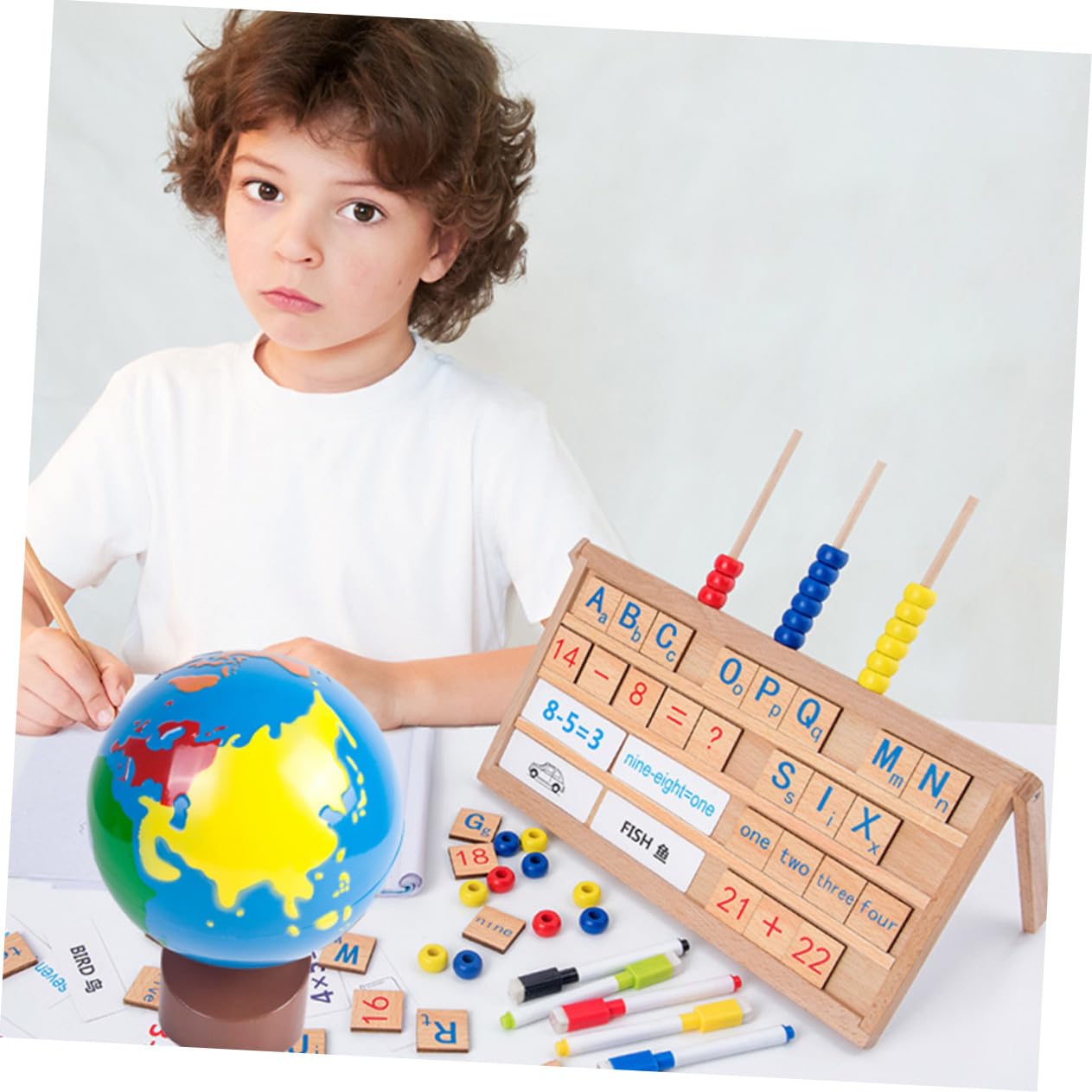 Globo Terráqueo Base para Educación Temprana Niños Colores Suaves y Superficie Segura para Estimular la Cognición