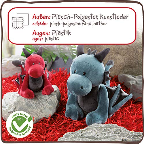 NICI 46715 Kuscheltier Drache Ivar 30cm stehend – Plüschtier für Mädchen, Jungen & Babys – Flauschiges Stofftier zum… – Bild 5
