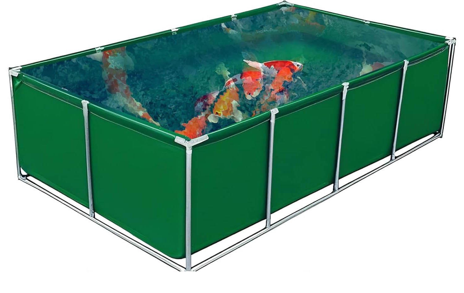 Bassin de carpes koï et aquarium d'urgence temporaire avec châssis métallique stable