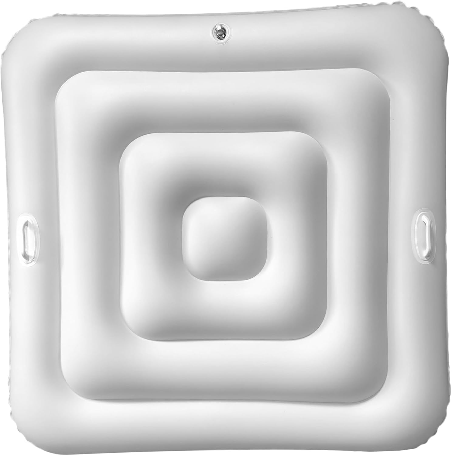 Inflatable Hot Tub Cover 55in PVC Square Hot Tub Cover with Handle and Quick & Easy Valve Leaf-Proof Rainproof Insulated Spa Covers for Protection Square Inflatable