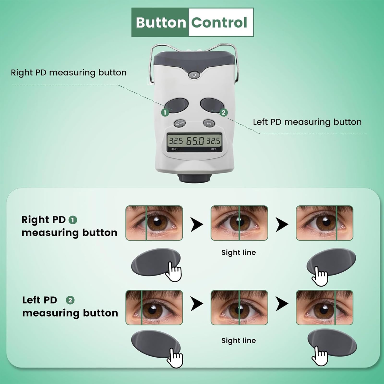 Pupillometro Digitale Ottico, misuratore Digitale della Distanza pupillare, con Schermo LCD, per Centri di Formazione sulla Vista di Negozi di Ottica