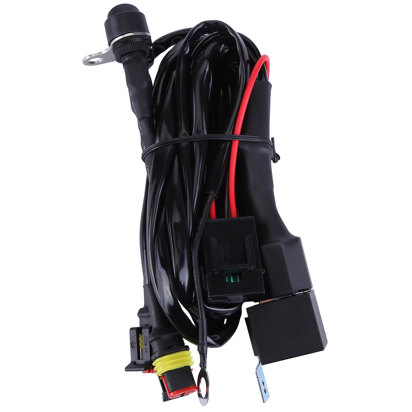 2X Fari supplementari per moto fendinebbia, faro LED 12V, griglia di protezione + cablaggio 40W 4000LM Adatto per BMW R1200GS F850GS