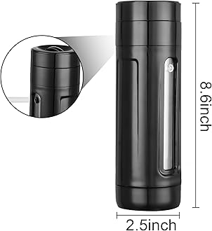 Hookah Cup Set, Portable Mini Hookah With Led Light, Silicone Hookah Hose Pipe, Charcoal Holder, Hookah Tong Best Shisha Gift (Black)