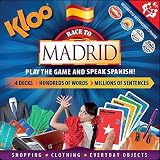 KLOO's Race to Madrid - The Learn to Speak Spanish Language Board Game - Shopping, Clothing & Everyd