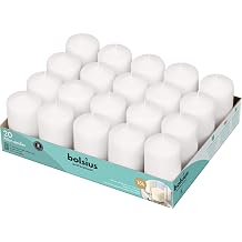 Bolsius Bougies Piliers Blanches 25cm - 122 Heures De Combustion, Sans Fumée Et Sans Suie