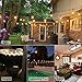 Minetom Outdoor Lights, 48FT 15 LED String Lights with UL Listed, Waterproof Patio Lights with Commercial Grade Strand, Hanging String Lights for Deck Backyard Garden Wedding, 2200K Warm White