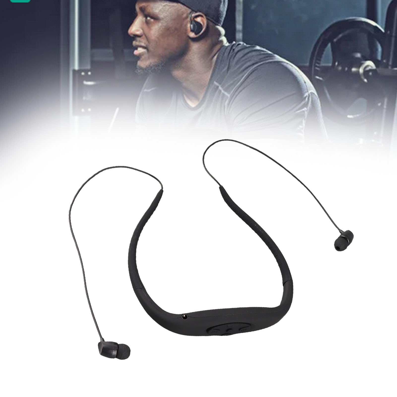 Écouteurs MP3 étanches IPX8 Mémoire Intégrée 8 Go Natation Course Sport Batterie 300mAh Autonomie 8 Heures