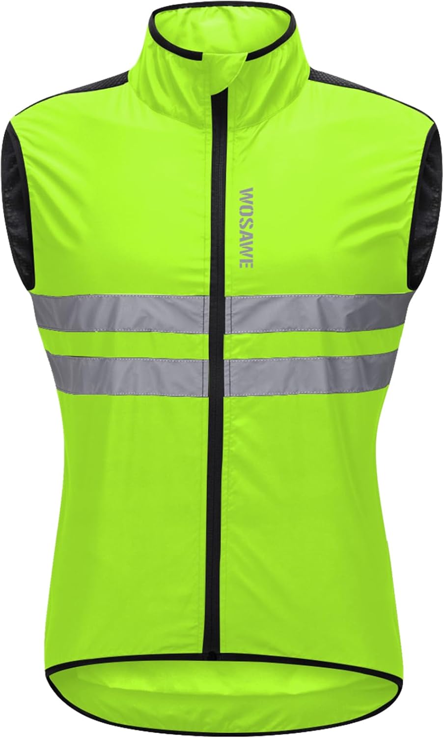 Giacca Antivento Impermeabile Uomo Per Ciclismo - Riflettente, Leggera, Con Tasche (Nero) - Foto 14