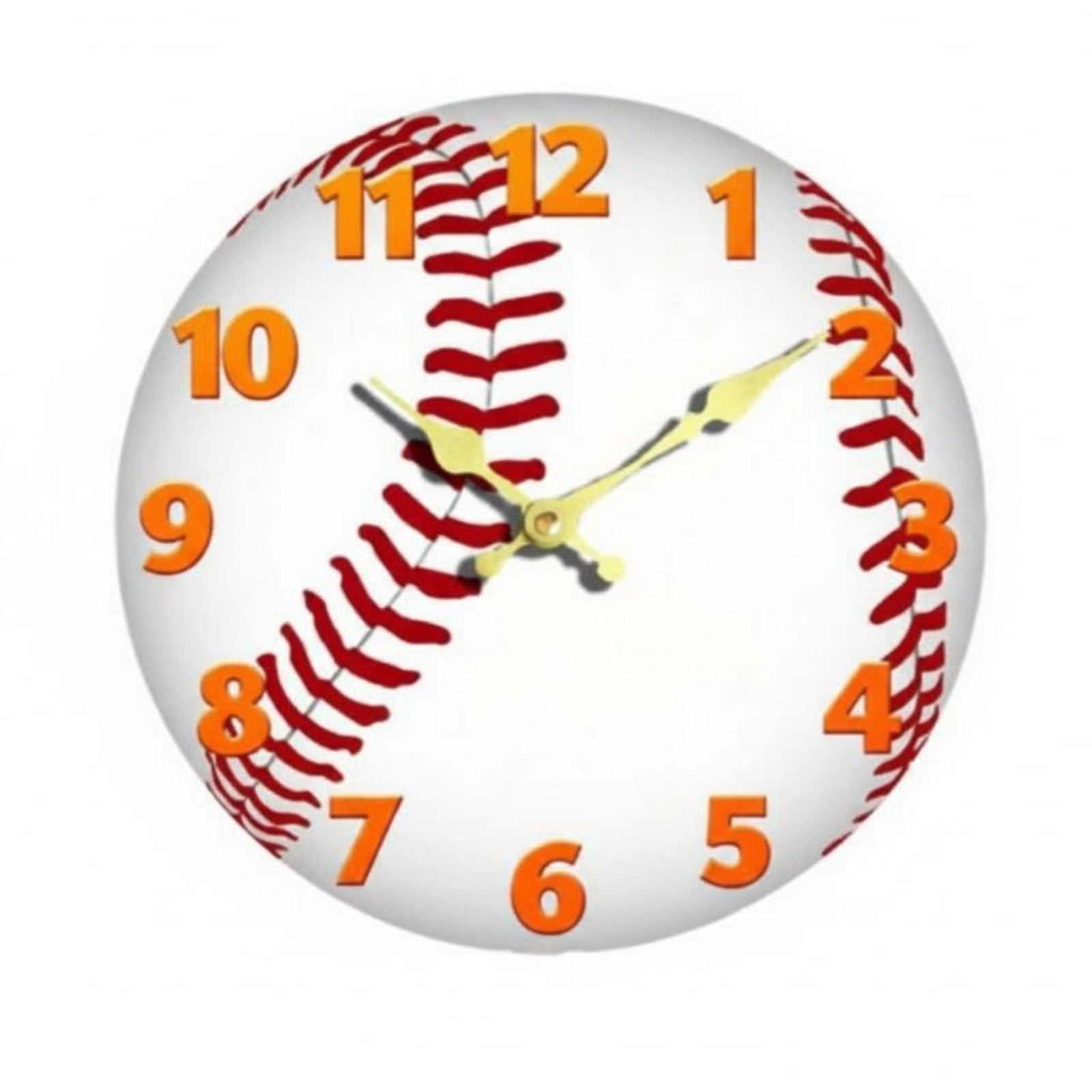 Horloge murale football avec ballons 3D et mouvement silencieux pour chambre d'enfant 34 cm