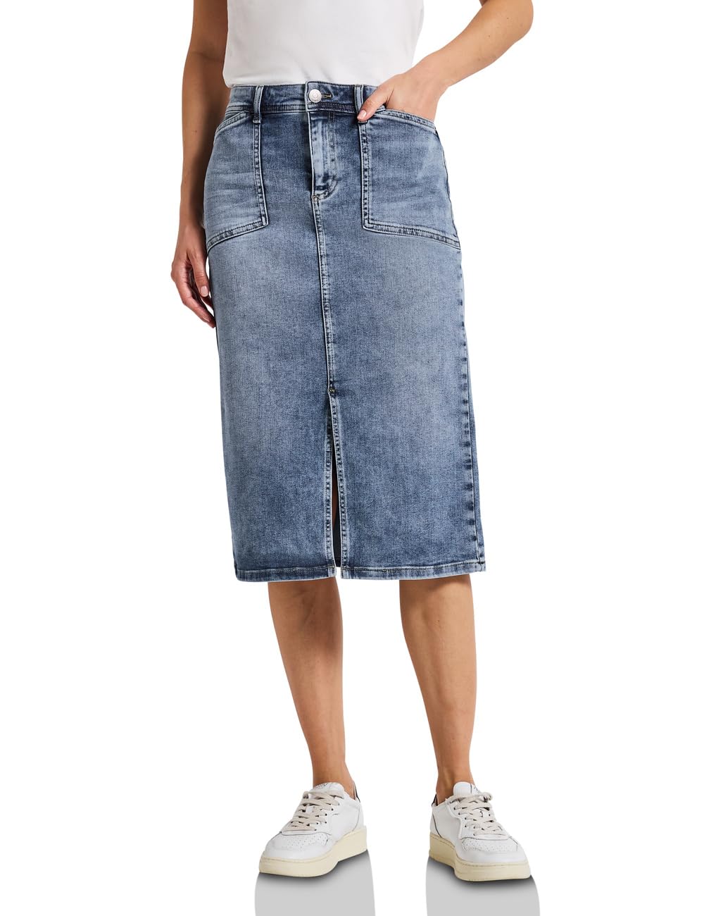 Street One Damen Midi Jeansrock