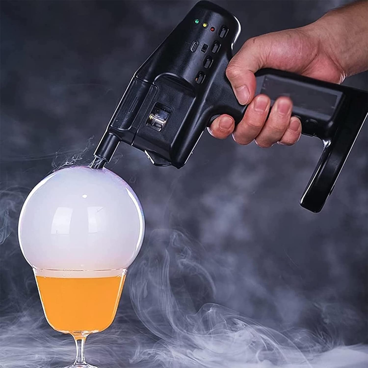 Kits de Vapor para Cócteles, Generadores de Humo Frío con Accesorios, Kits para Hacer Burbujas para Cócteles, Pistolas para Ahumar Ahumadores de Alimentos, Inyecciones para Cócteles, Vino, Q