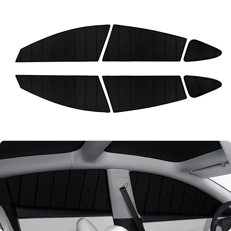Protetor solar para janelas e para-brisa traseiro Tesla Model 3 2017–2026 BASENOR Gen2, 7 peças