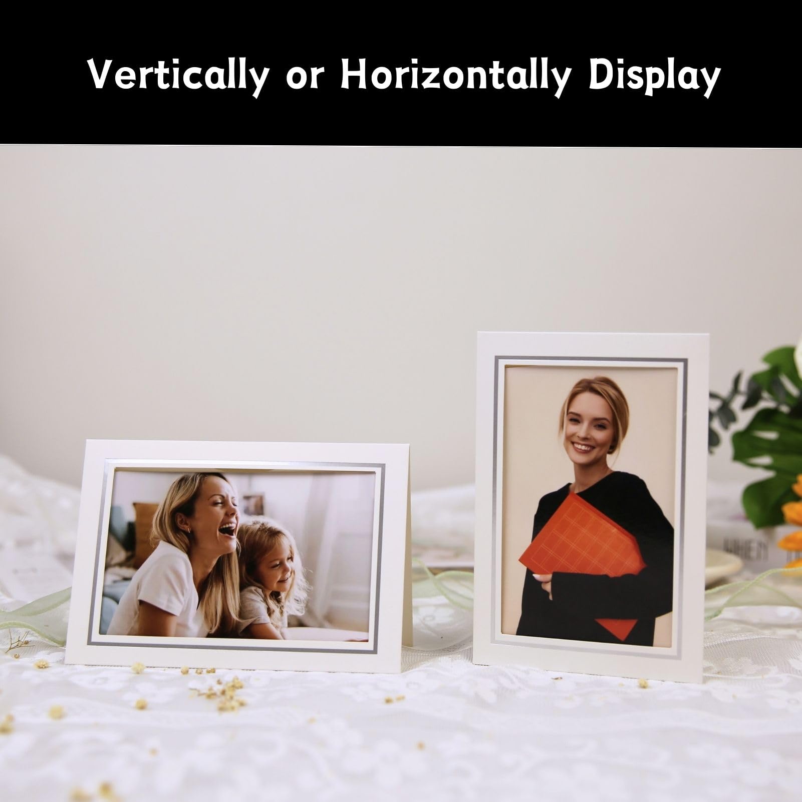 Paquete de 100 tarjetas de marco de fotos con sobres, marco de fotos de papel de 4 x 6 pulgadas, soporte para tarjetas de fotos para agradecimiento, día del padre, agradecimiento, boda, cumpleaños