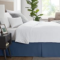 Vista 56 de Nestl - Falda plisada de cama de fácil ajuste, con caída a medida de 14 pulgadas, microfibra suave de doble cepillado, con calidad de hotel