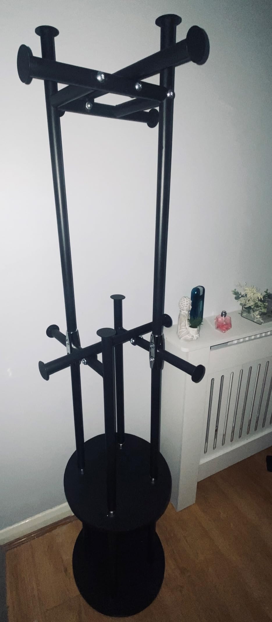 mosegor Rotating Coat Stand Rack Metal Freestanding 360° Rotary Clothes ...