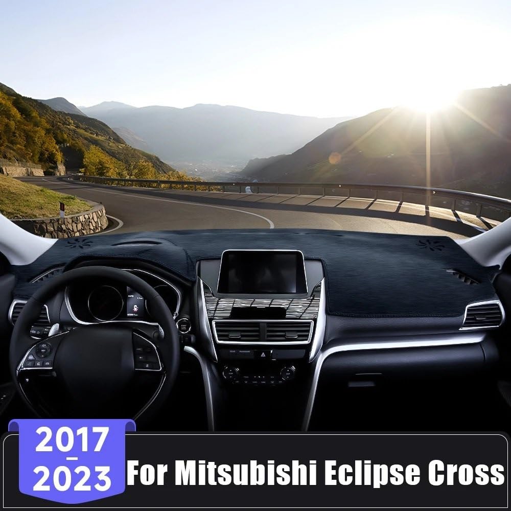 "deskę rozdzielczą osłona " Pasuje do Mitsubishi Pasuje do Eclipse Pasuje do Cross 2017-2023 Pokrywa deski rozdzielczej samochodu Mata przeciwsłoneczna "pokrowiec deskę rozdzielczą mata "(LHD Black)