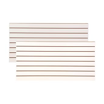 SSWBasics 4ft x 2ft Horizontal White Slatwall Panels Easy Organizer (24