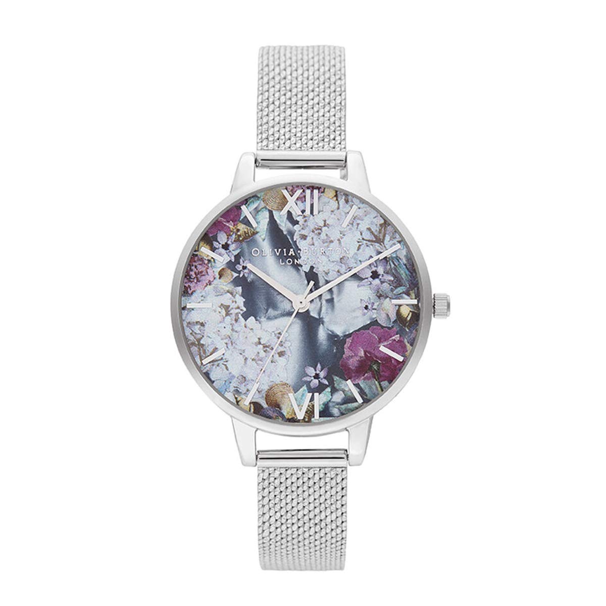 Olivia burton Under The Sea Qtz Basic Blue Faux Mother of Pearl & Floral Round Dial Womens Watch|Stainless Steel Material|Silver Color Band - OB16US11 (B07XP59XS8) Amazon Price History, Amazon Price Tracker