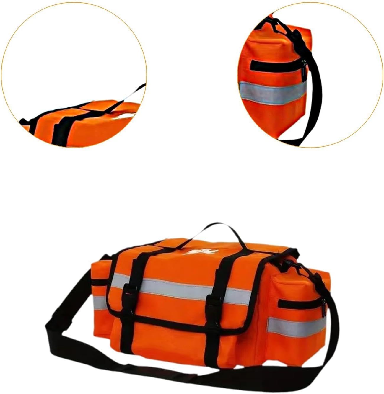 BNF®Empty First Aid Storage Bag with Detachable Divider for Workplace Gym Travel Orange|Health & Beauty |Health Care|First Aid|Kits & Bags