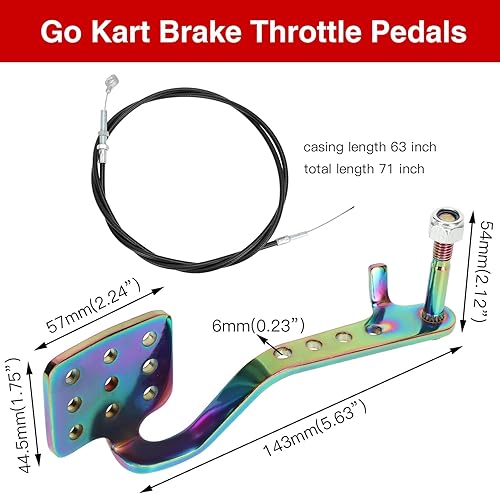 Vista 29 de GREHUA Go Kart Pedal y cable del acelerador compatible con Predator 212cc 196cc 6.5hp Road Rocket Manco Kandi Carter Azusa Go Kart Vintage Racing