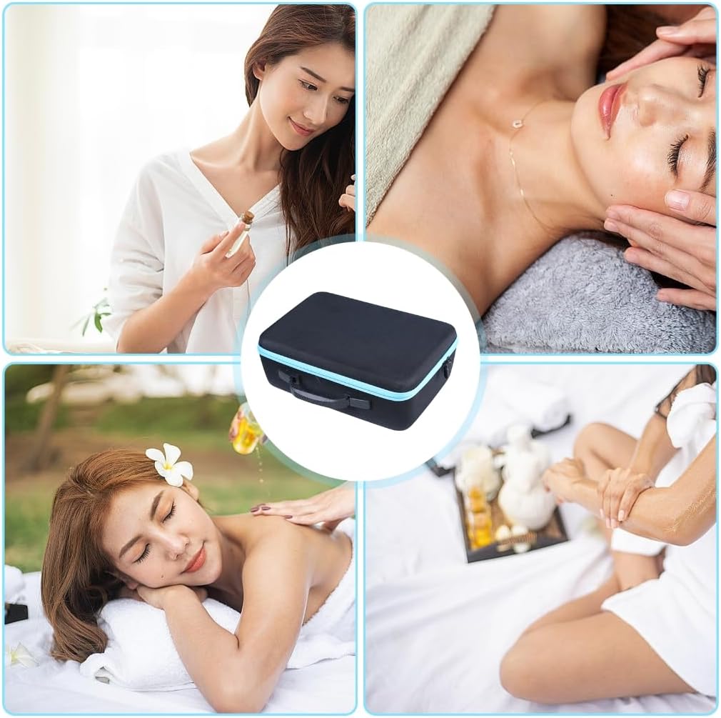 Essential Oils Case, Portable Aromatherapy Oil Carrying Case Secure Storage for 120 Bottles 5-10ML EVA Travel Storage Organizer Bag