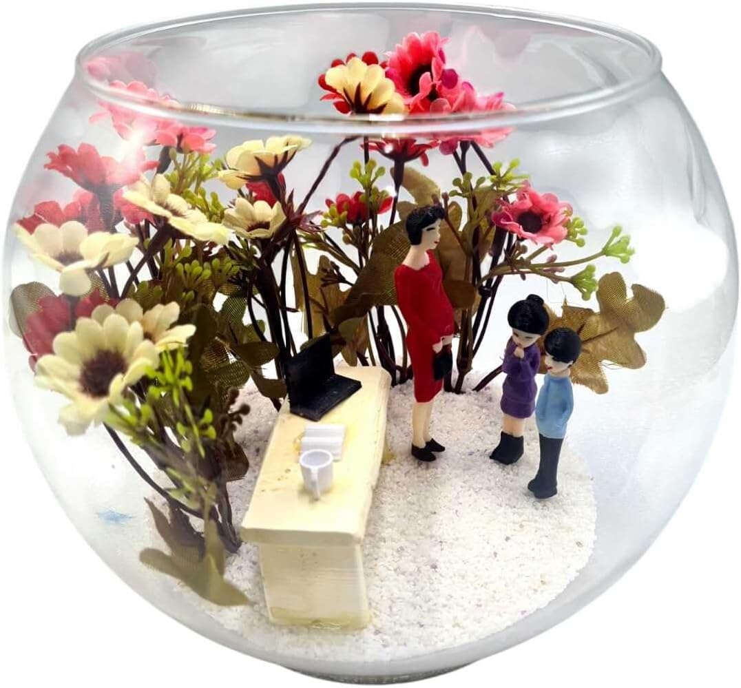 SODEF Terrarium Teacher's Day Gift Dear Teacher Teacher Appreciation Present, Glass Globe Succulent Planter, Unique Desk Decor, Handmade Gift for Educators - One Size