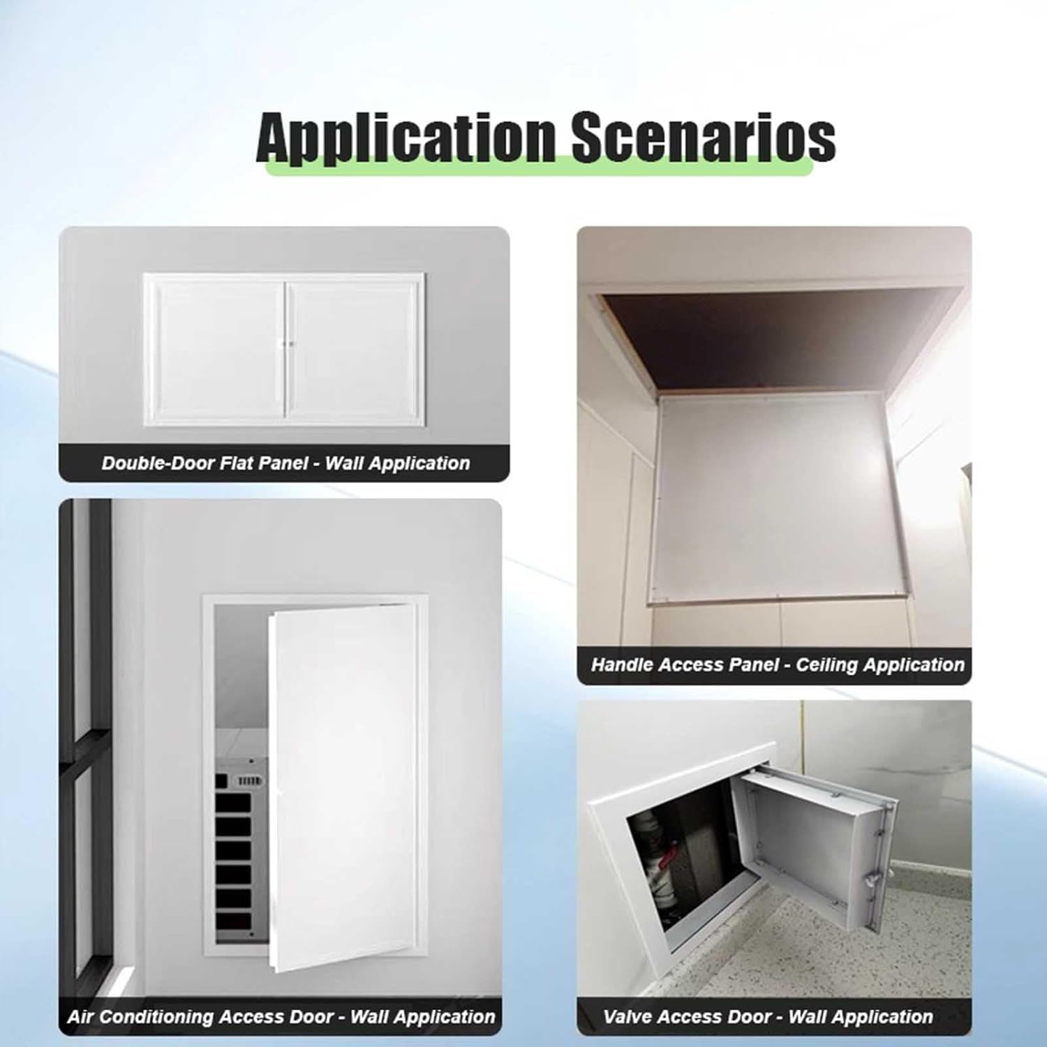 Customisable Metal Inspection Door, Heavy-Duty Flush Mount Drywall Access Panel with Rotary Lock, Service Shaft Doors Hatch