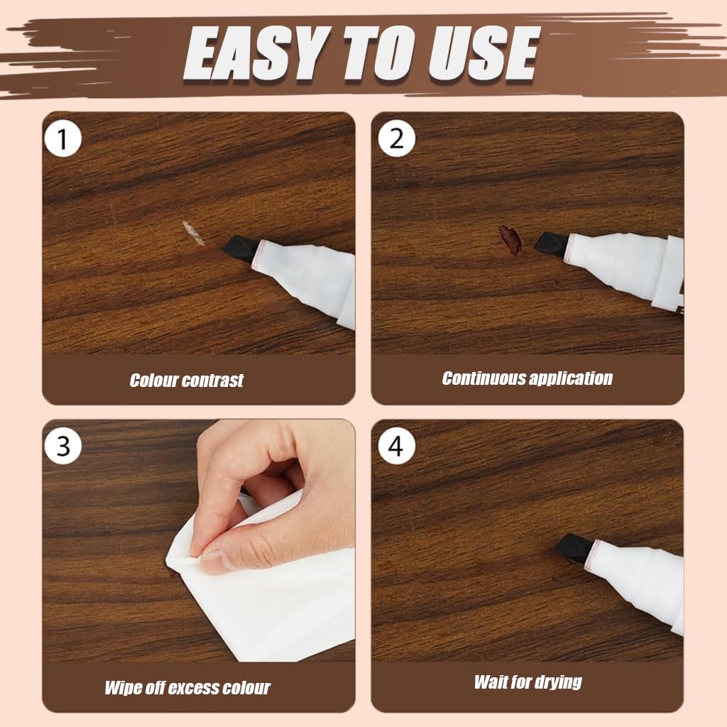 Furniture Repair Kit Wood Markers & Wax Sticks with Sharpener(13 Pc Set) - Image 4