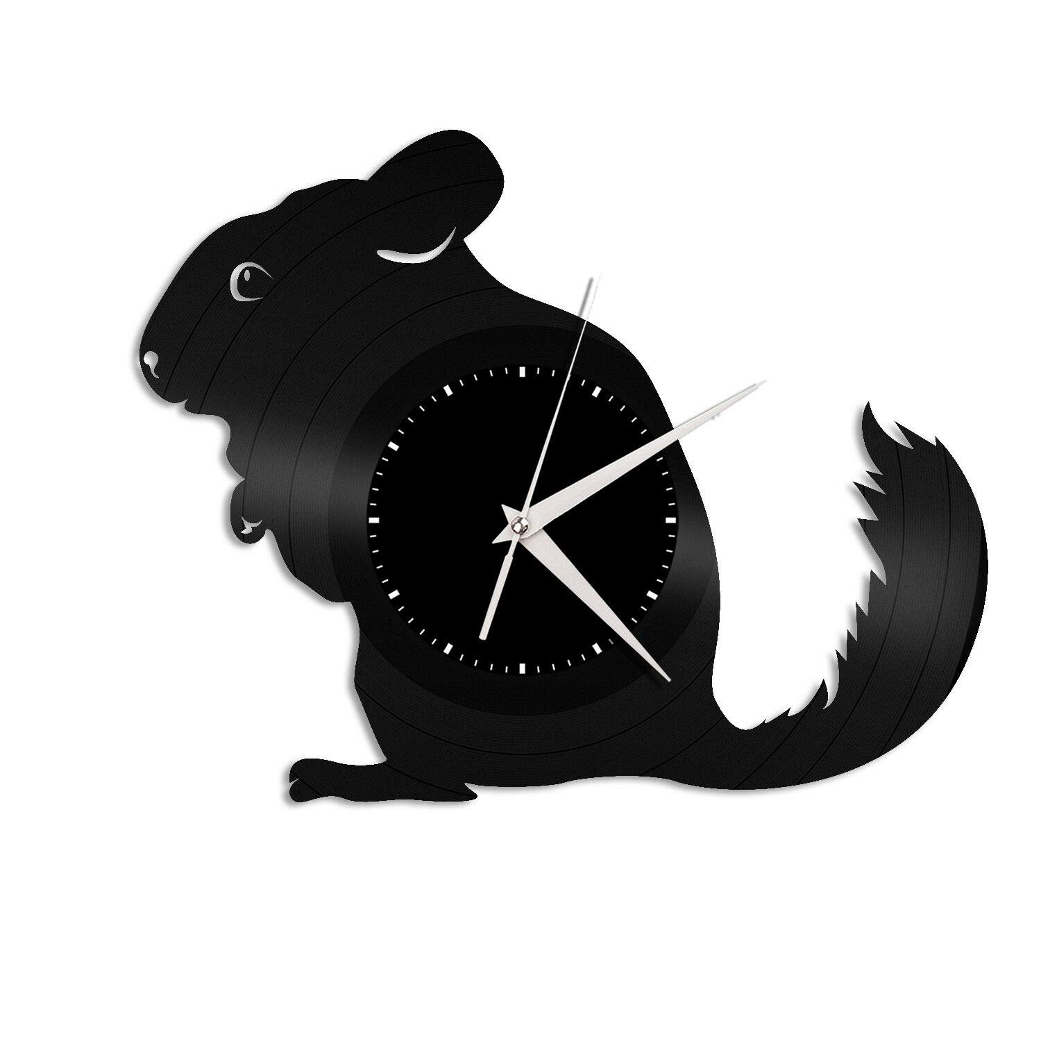 Amazon.co.jp: チンチラビニール壁時計有名な動物のギフトの家とキッズ
