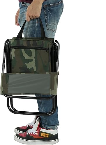 Miniatura 9 de Wbestexercises Mochila de pesca, silla plegable de pesca para exteriores, cómoda de llevar con bolsa de almacenamiento