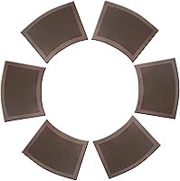 Vista 14 de Juego de 6 manteles individuales de cuña para mesa redonda de vinilo tejido de vinilo antideslizante de plástico (champán)