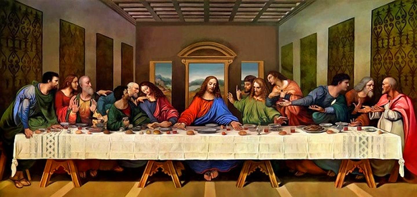 liziciti Large Size Diamond Painting Kits, The Last Supper Full Drill 5D Diamond Art Kit Van Gogh's Famous Painting DIY Diamonds Dots Paintings Gem Art for Home Wall Decoration Gift (32x16in)