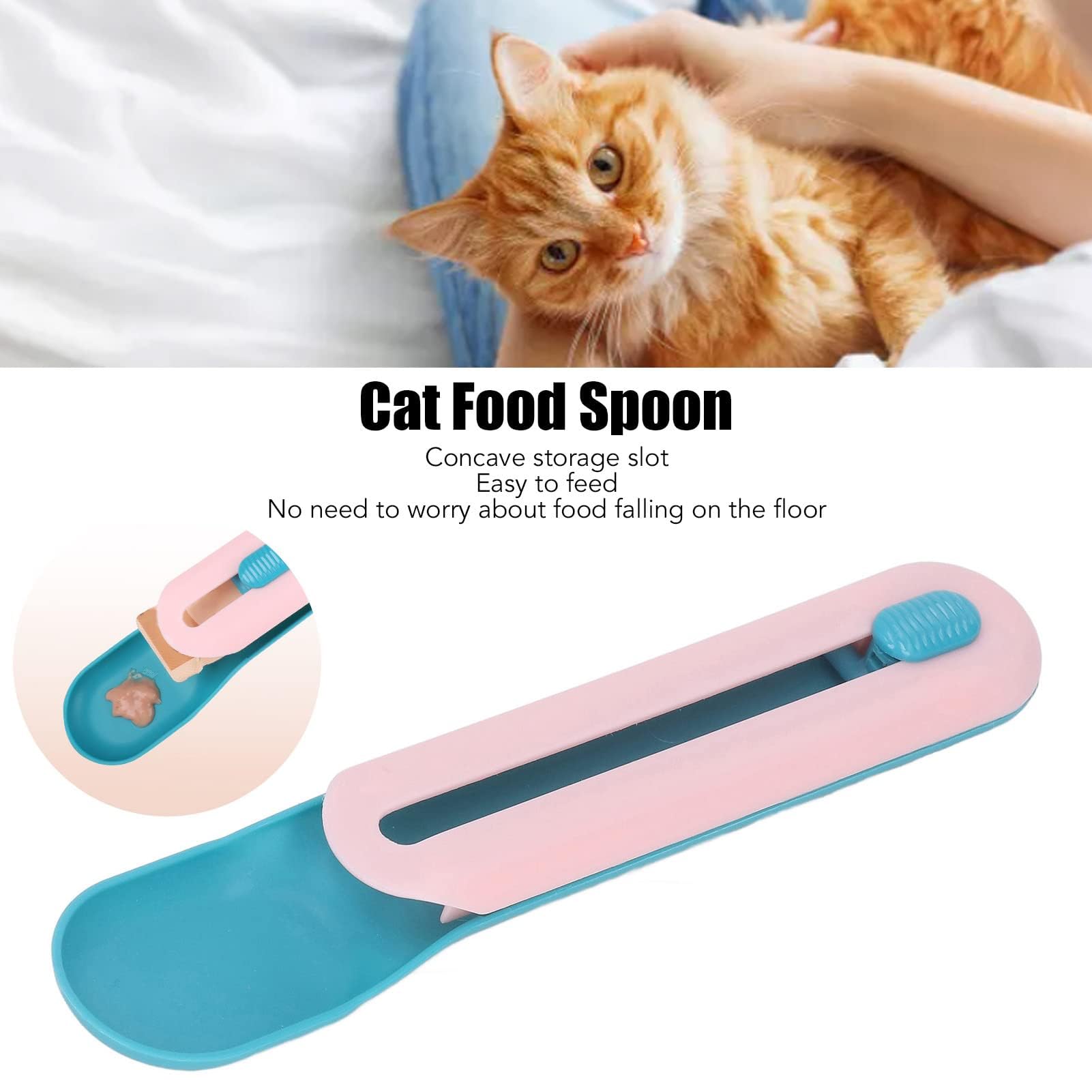 Cat Wet Treats Dispense Spoon, Treat Squeeze Spoon Cat Treat Dispenser Pet Liquid Snacks Feeder Spoon Squeezer for Cat Bar Treats(Pink)