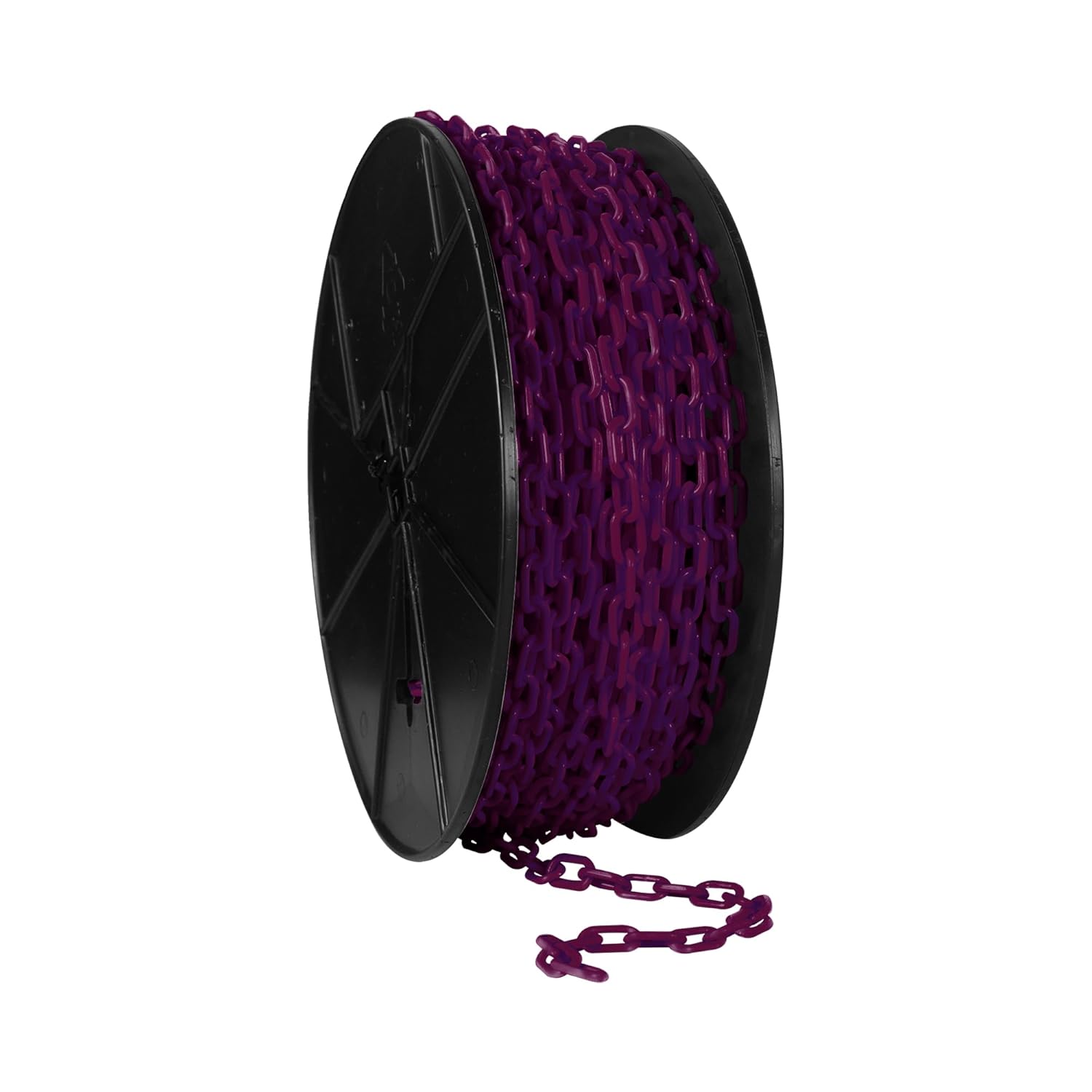 Mr. Chain Plastic Barrier Chain Reel, Purple, 3/4-Inch Link Diameter, 200-Foot Length (00123)