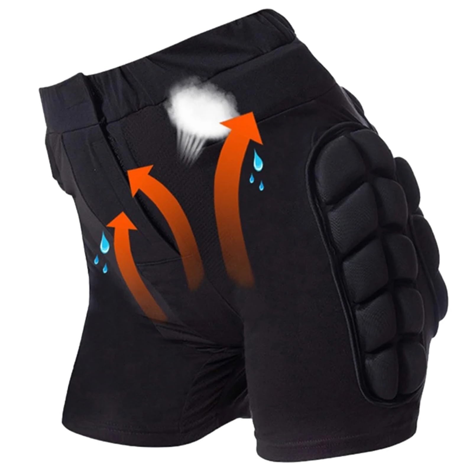 Ski Butt Pad Shorts Short de Protection rembourré 3D Respirant for Sports d'hiver, Snowboard, Short Anti-Impact en EVA, des Hanches, Fesses et du Coccyx
