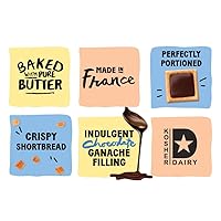 Vista 15 de Michel et Augustin Cookies, Individually Wrapped Snacks, 2 Gift Boxes, Dark Chocolate & Sea Salt and Milk Choclate Caramel Shortbread Cookie Bars