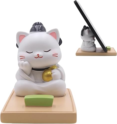 Lindo oso soporte para teléfono celular, soporte de escritorio para teléfono inteligente para todos los teléfonos móviles, lindo adorno de escritorio