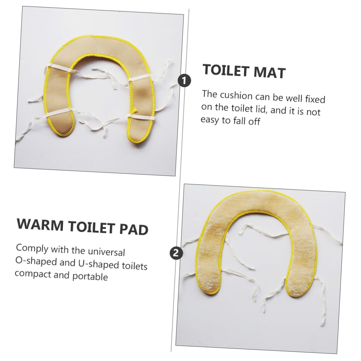 Sosoport Baby Potty Training Seat Pad Warm Flannel Toilet Seat Cover Portable Easy to Install Universal for O-Shaped U-Shaped Toilets