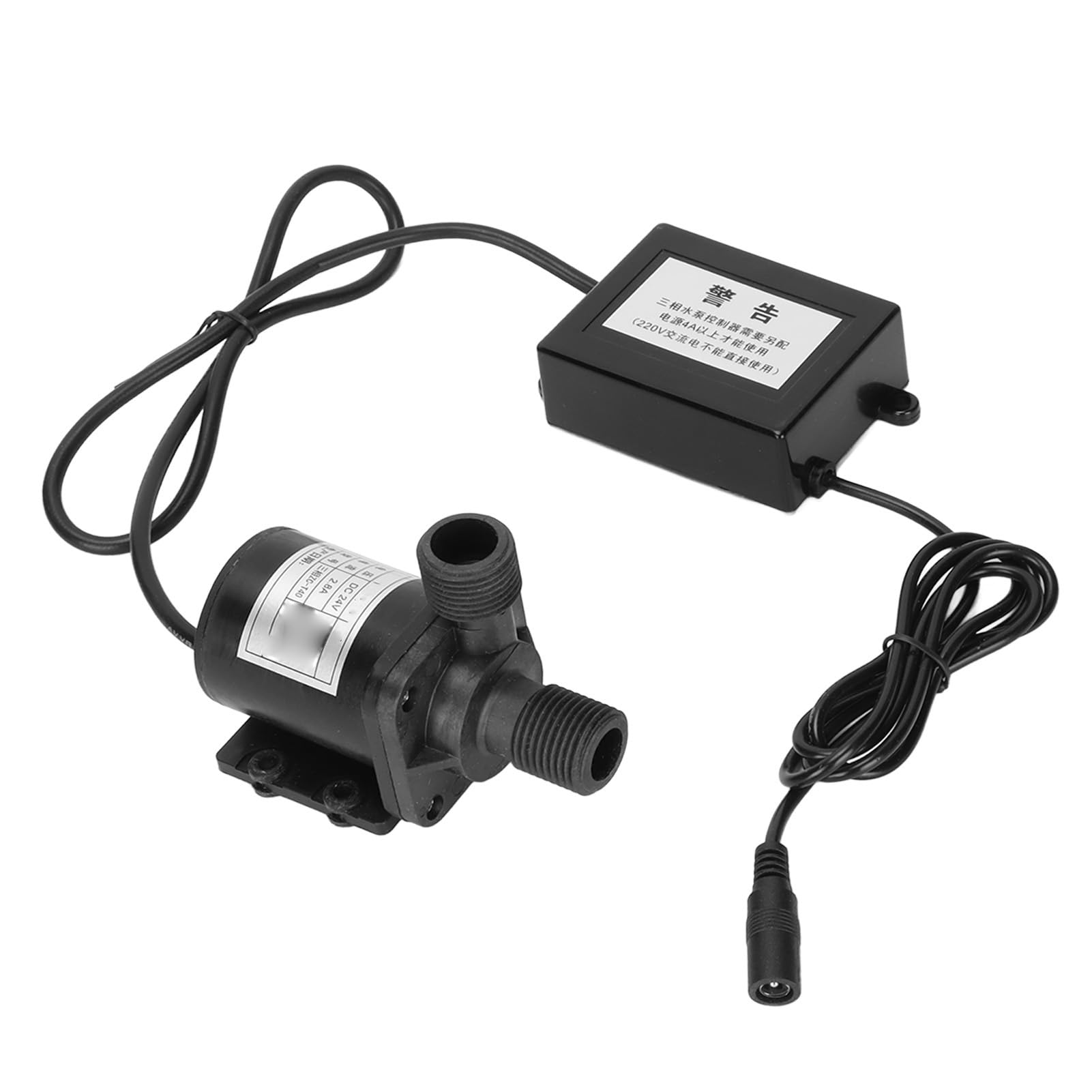 Zerodis Pompa Sommergibile Impermeabile DC 24V con Motore Brushless per Acquario, IP68, con Protezione da Sovraccarico per Albero in Ceramica, per Fontane D'acquario