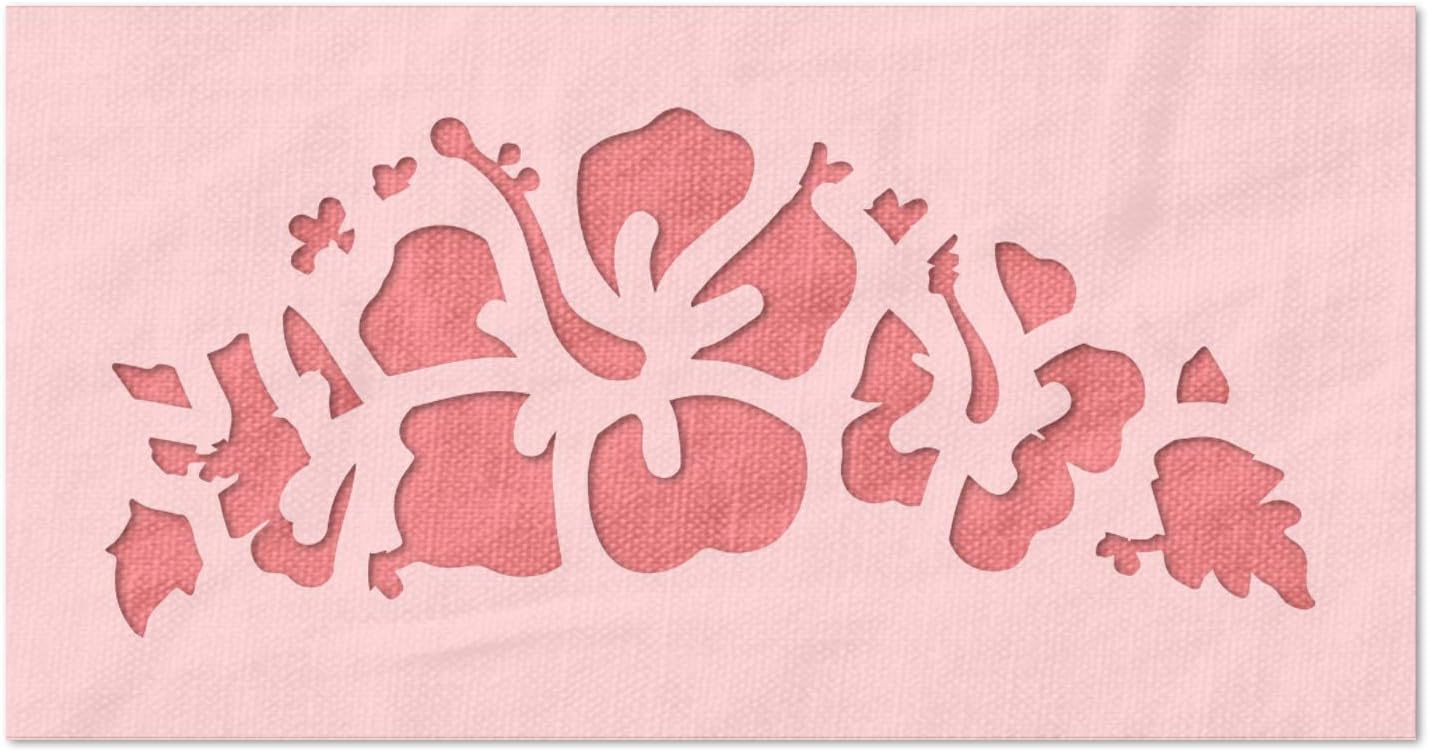 Stencil Stop Flower Crown Stencil - Reusable for DIY Projects, Painting, Drawing, Crafts - 14 Mil Mylar Plastic (9 x 3.94 inches)