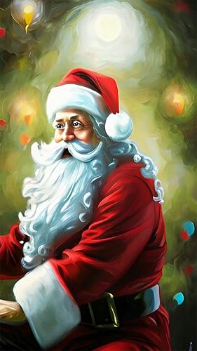 AIMUFAN Kits de pintura de diamantes grandes 5D para adultos, 27.5 x 15.7 pulgadas, kits de arte de diamantes grandes de Papá Noel para adultos,