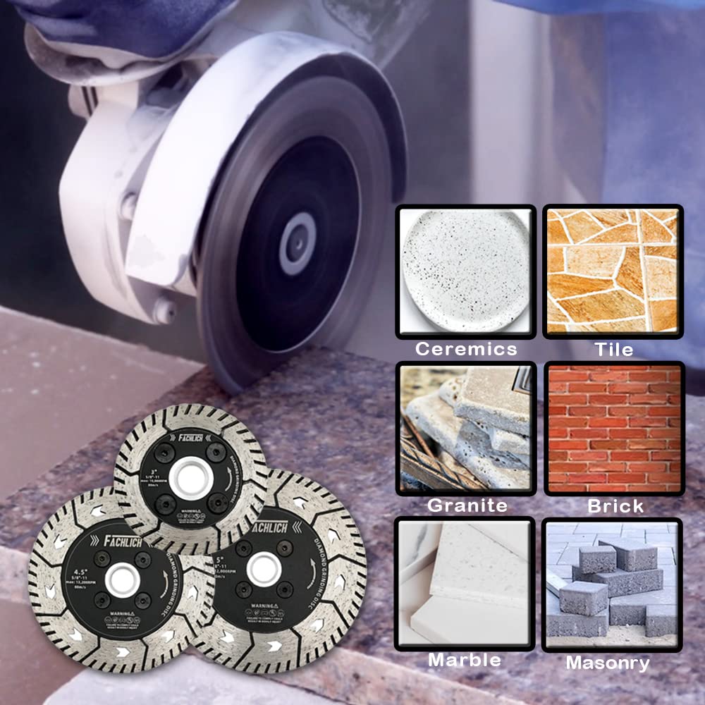 Diamond Cutting Grinding Disc 2 piezas 115mm and 125mm Disco Tronzador de Diamante para granito marble concreto
