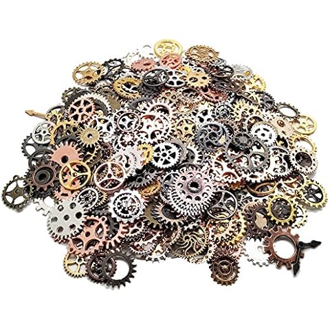 Misscrafts Steampunk Gear Wheels Accessories 500g Mixed 9 Colors for Craft Jewelry Making Cover