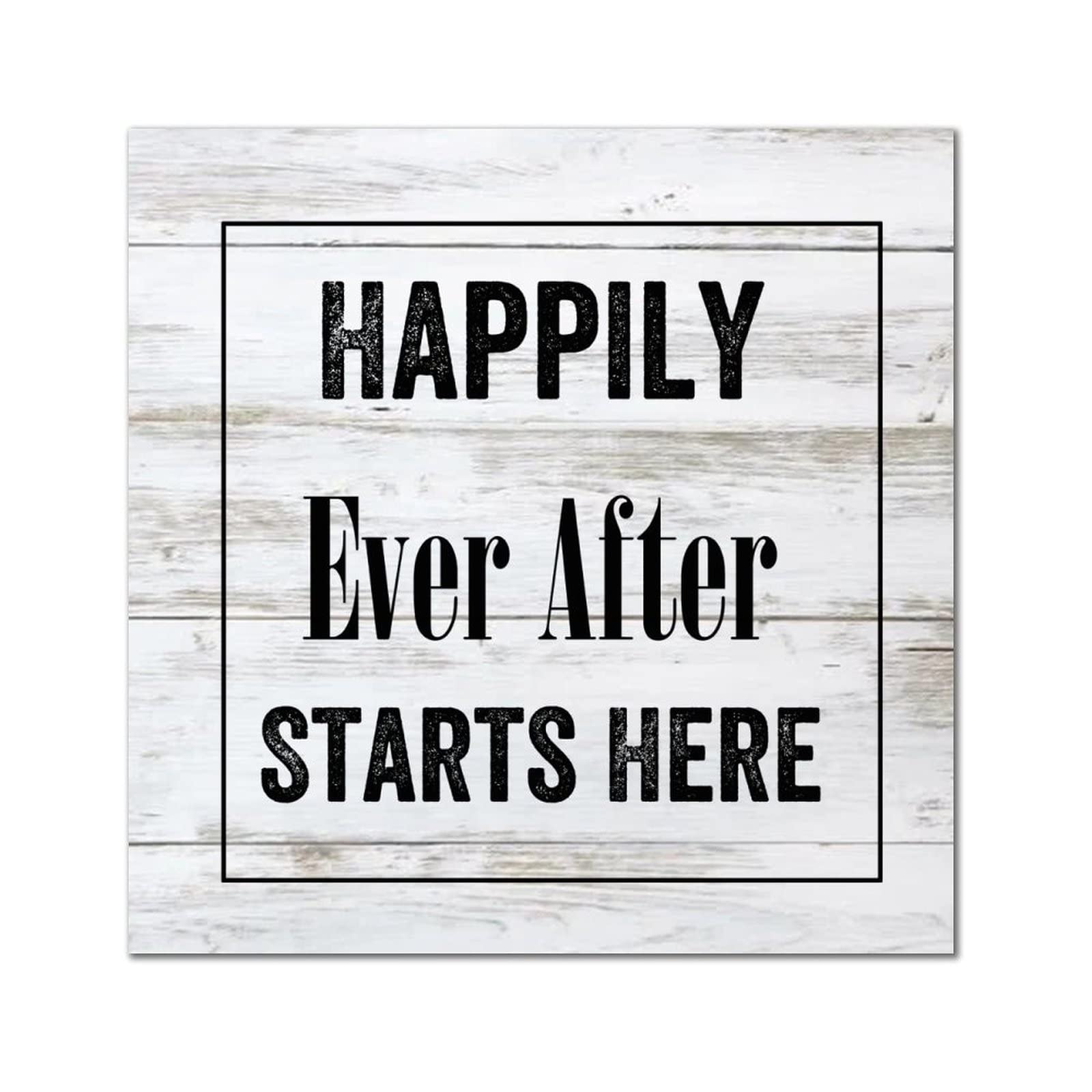 Plaque bois Happily Ever After cadeau de pendaison de crémaillère idéal